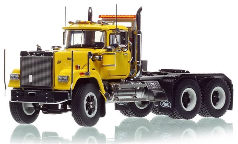Heavy Haul Replicas Mack American Double Axle Truck Yellow/Black 1:50 Truck Pre-built Model