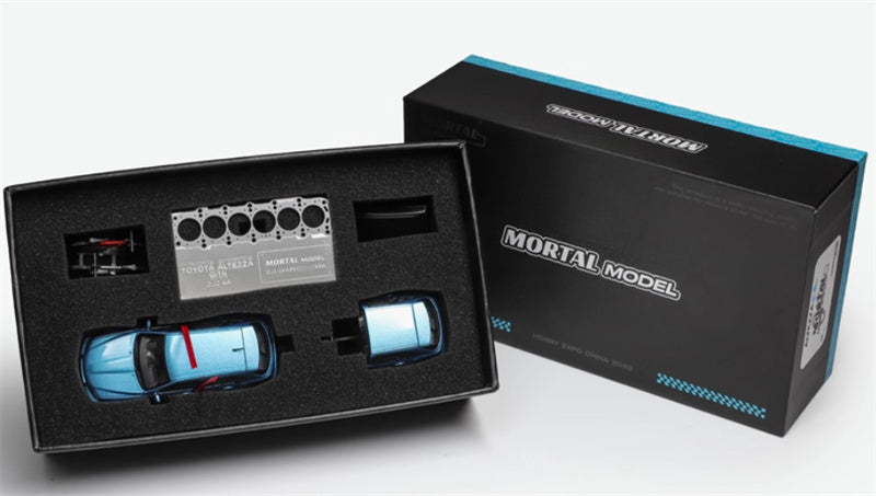 Mortal TOYOTA ALTEZZA GITA IS200 Exhibition HEC Limited Ice Blue - Set Limited Edition 1:64 Car Pre-built Model view5