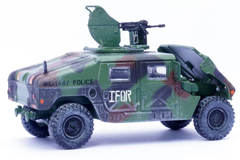 PANZERKAMPF US M998 Humvee 4x4 Utility Vehicle with Grenade Launcher IForward Emergency Command 519th Constitutional Regiment 65th Company 1:64 Tank Pre-built Model