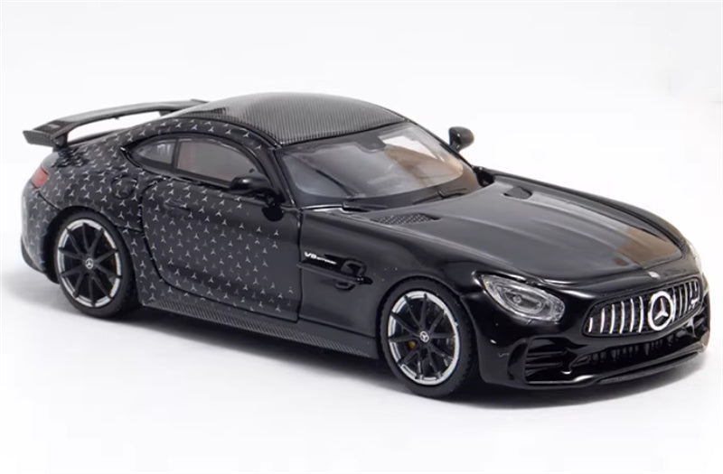 MJ Model 2017 Mercedes AMG GTR C190 First Generation Supercar Starry Black Limited Edition 599PCS Only 1:64 Car Pre-built Airliner Model Display view3