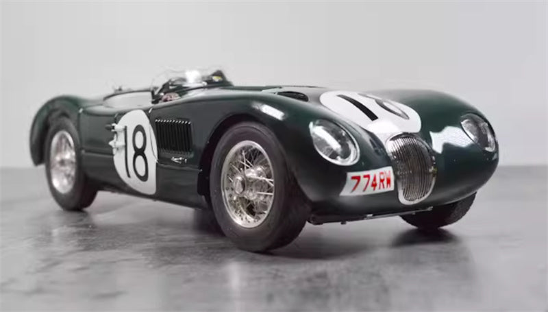CMC Jaguar C-type Le Mans Racing # 18 Green 1:18 Car Pre-built Model view3