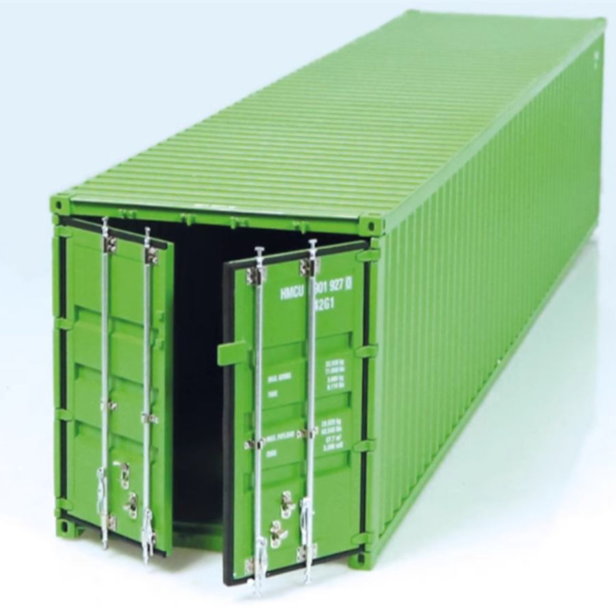NZG 40 foot container Mercedes Benz trailer green 1:18 DIECAST Truck Lorry