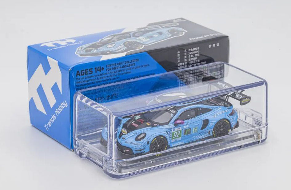 Trends Hobby TH 1:64 Porsche 911 GT3 R Le mans 2025 LMGT3  Winner #92 Diecast Model