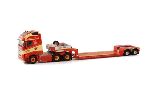 WSI VOLVO FH5 GLOBETROTTER XL 6X2 LOW LOWLOADER - 2 AXLE TORBEN RAFN 1:50 Truck Pre-built Model