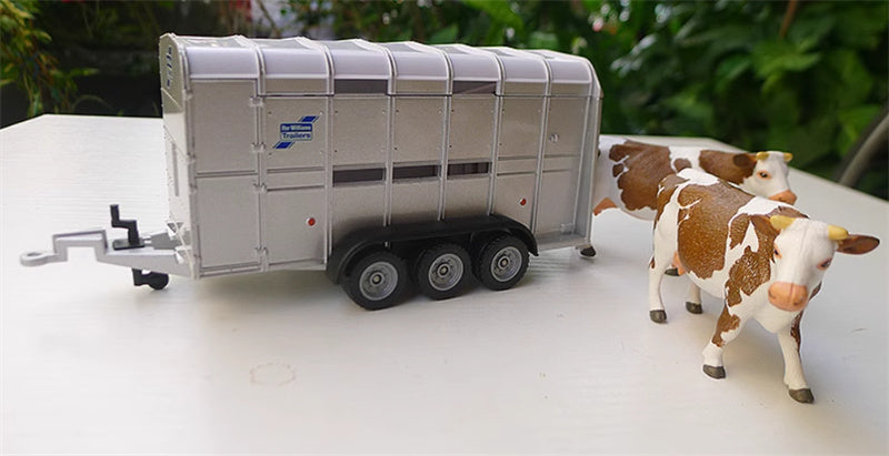 FLOZ IWillams animal transport truck trailer silver 1:32 Truck Accessories Pre-built Model
