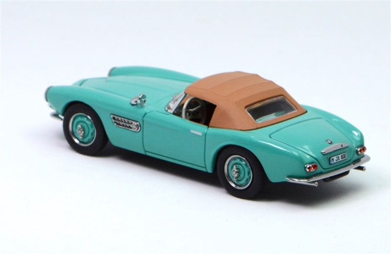 GFCC BMW 507 Roadster Retro Car 1957 Light Green Convertible Softtop 1:64 car Pre-built Model view2