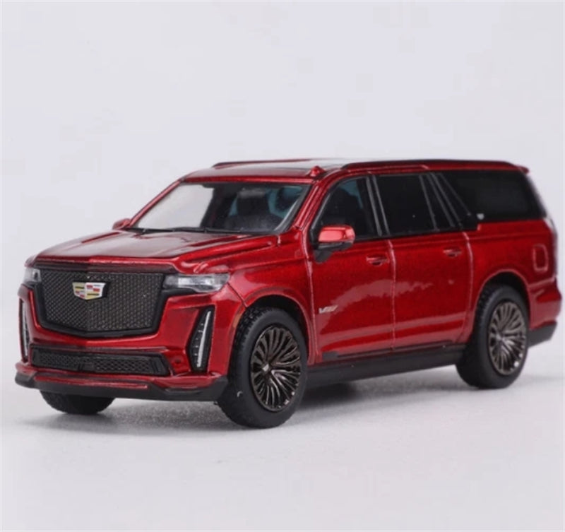 Shadow pro Cadillac Escalade ESV 2023 SUV Burgundy Red 1:64 car Pre-built Model view1