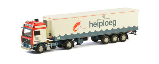 WSI VOLVO F10/F12 GLOBETROTTER CLASSIC BOX / REEFER TRAILER - 3 AXLE HEIPLOEG 1:50 Truck Pre-built Model