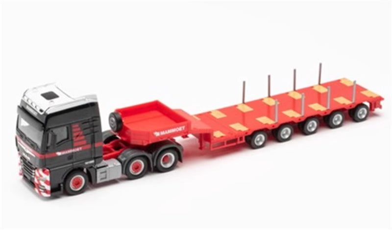 Mammoet MAN TGX 3-axle low plate trailer 1:87 Truck Pre-built Model