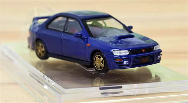 BM Creations SUBARU 1994 Impreza WRX STi LEFT HAND DRIVE Blue 1:64 Car Pre-built Model
