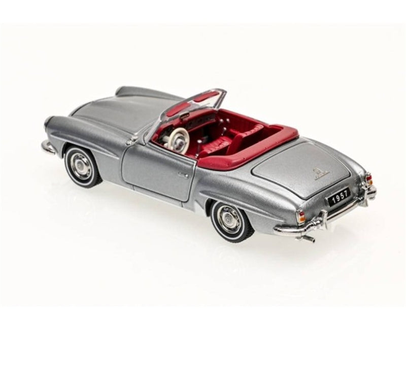 GFCC Mercedes Benz 190SL Convertible Luxury Classic Car Iron gray 1957 Soft top 1:64 car Pre-built Model view2