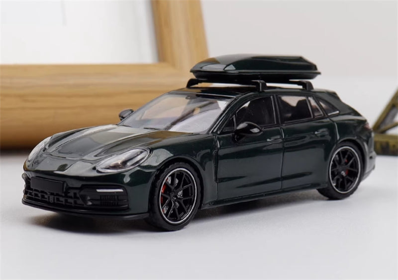 1:64 Porsche Panamera Sport Turismo Travel version Limited Edition 499pcs ONLY  Oak Green Ghost Player DIECAST Model