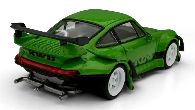 1:64 Porsche RWB 993 green Model model DIECAST Civil Car Model