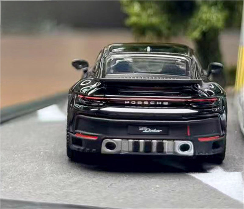 MINIGT Porsche 911 Dakar Black color box packaging 1:64 Car Pre-built Model view7