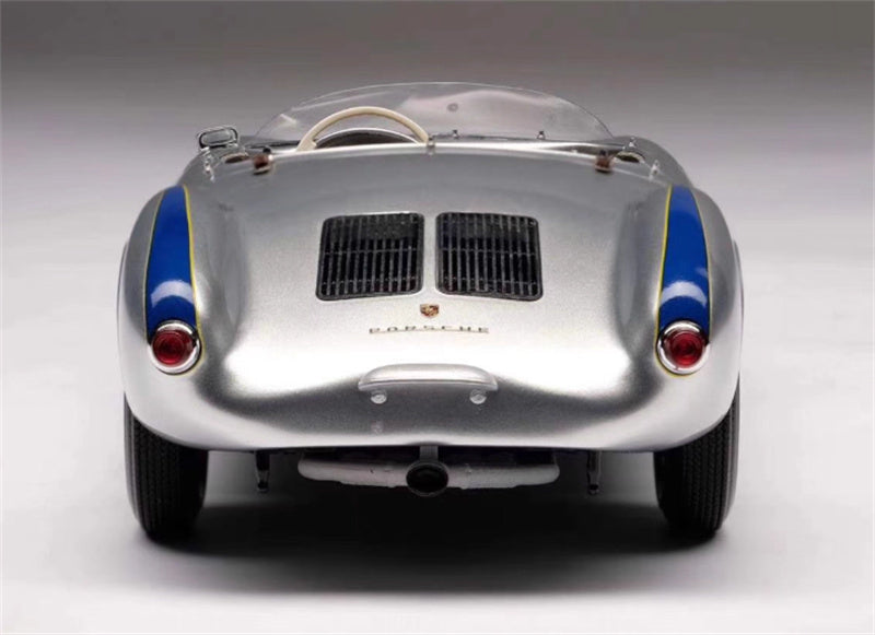 1:18 Porsche 550 SPYDER Silver Amalgam convertible Resin Car Model view9