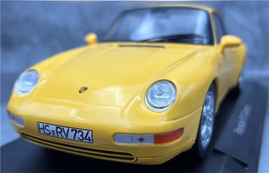 NOREV Porsche 911 993 Carrera Yellow 1:18 Car Pre-built Model view2