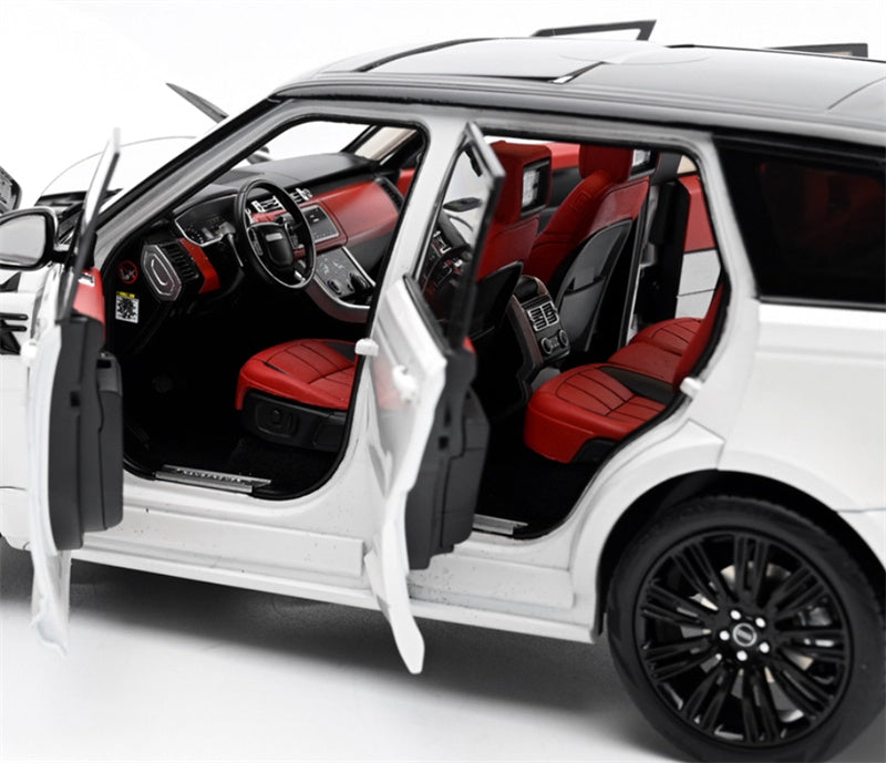 WHELART Range Rover Sport 2018 white - Black wheels 1:18 Car Pre-built Model view3