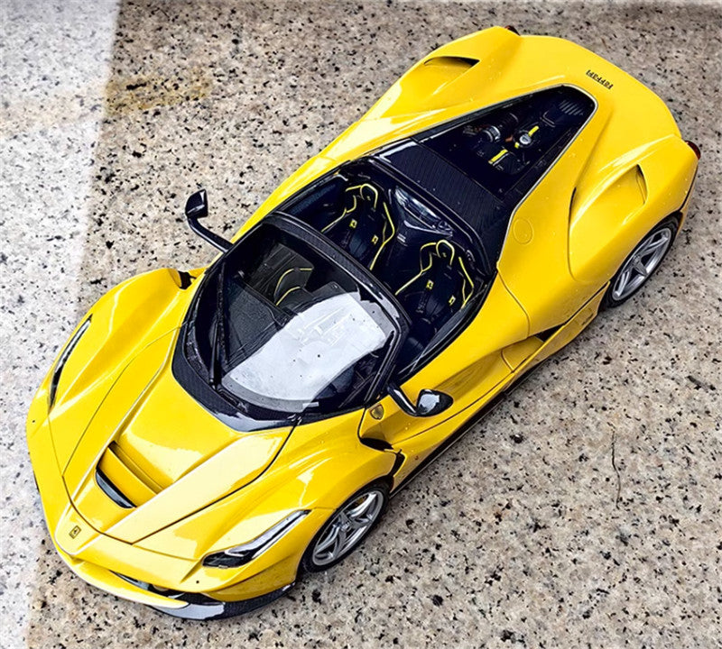BBR MODELS LAFerrari APERTA Yellow convertible 1/18 DIECAST car
