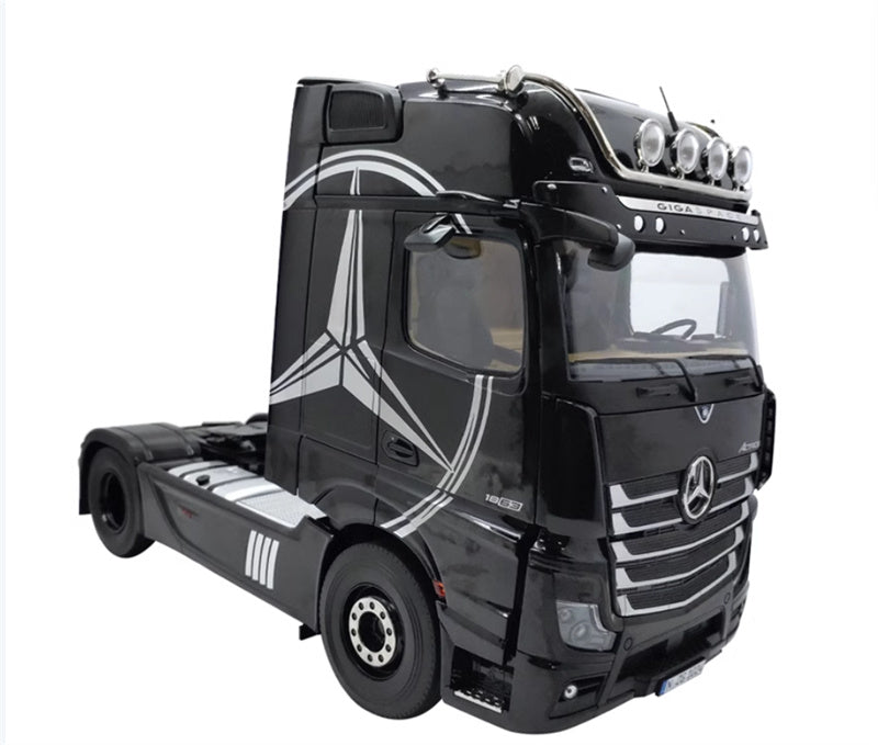 NZG Mercedes Benz Actros Lohr Black Benz logo + double-layer trailer KIT 1:18 DIECAST Truck Lorry