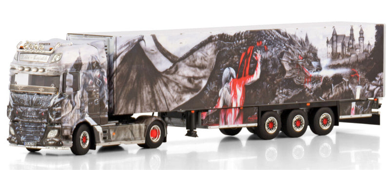 WSI  DAF XF SUPER SPACE CAB MY2017 4X2 REEFER TRAILER - 3 AXLE Heide Logistik 1:50 DIECAST Truck Lorry