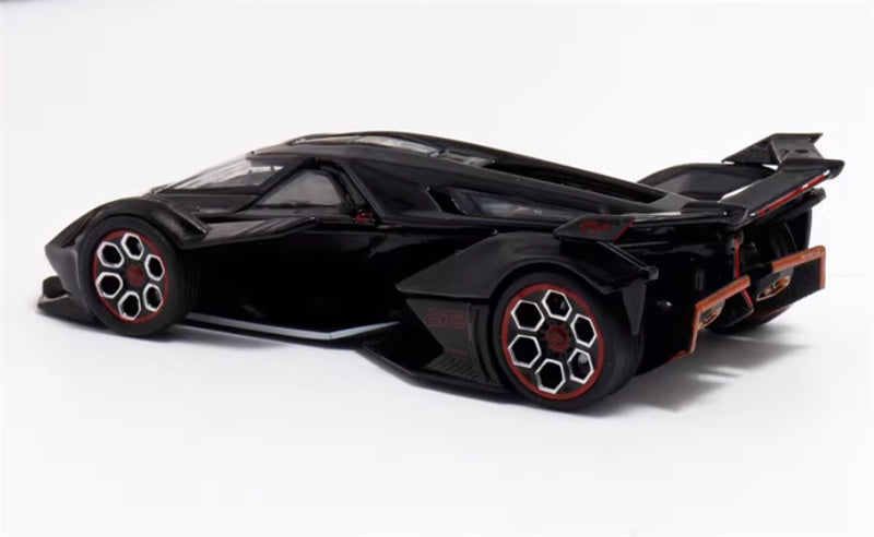 LeManFang Lamborghini V12 Vision VGT Concept Car Metallic Black 1:64 Car Pre-built Model view2