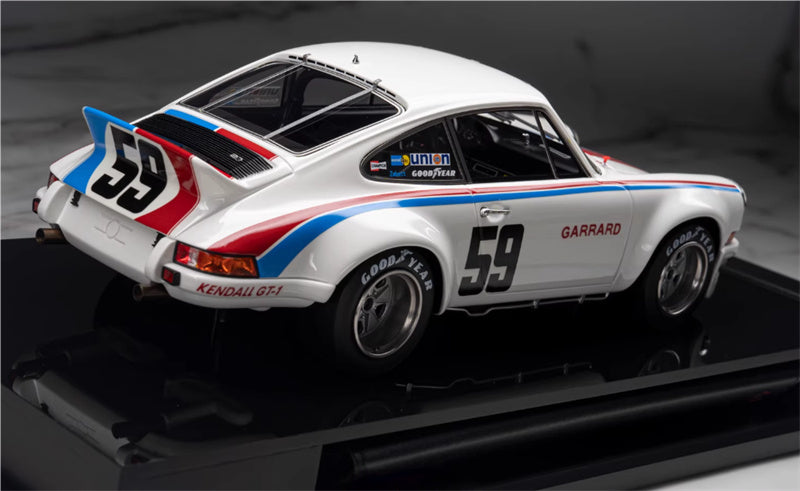 1:18 Porsche 911 White blue pigment version Amalgam #59 Resin Car Model view5
