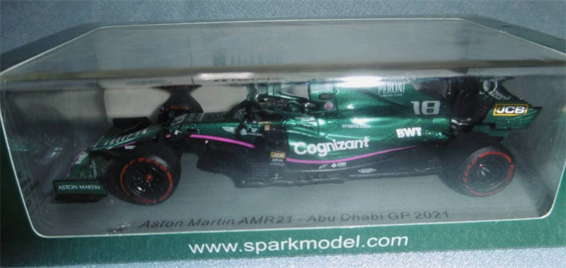 Spark Aston Martin AMR21 Abu Dhabi GP 2021 LANCE STROLL100th GP 1:43 Car Model view2