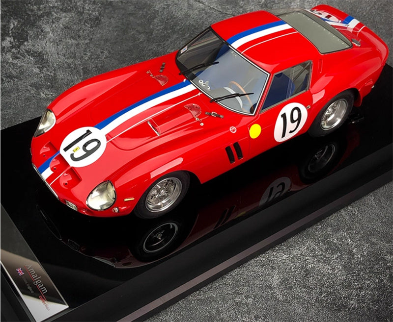 1:18 Ferrari 250GTO red Amalgam Le Mans #19 Resin Car Model view10