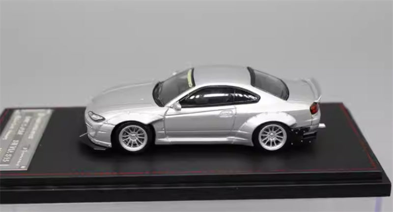 SW Nissan Slivia S15 Rocket Bunny Silver Limited Edition 299PCS ONLY 1:64 car Pre-built Model view3
