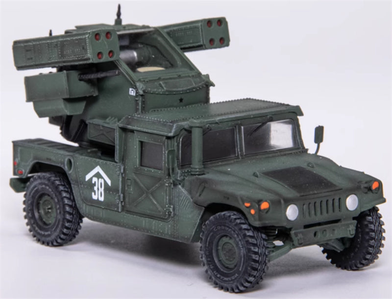 T-MODLE US Hummer Avenger Air Defense System Frontline Area Air Defense Green coating 1:72 Tank Pre-built Model