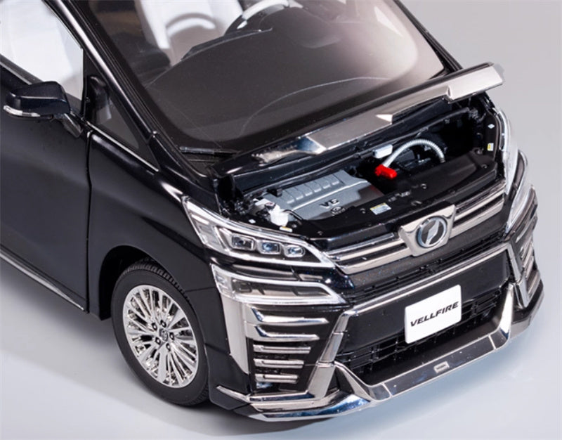 KengFai Toyota Vellfire MPV Business Vehicle Black left hand drive 1:18 Car Pre-built Model view11