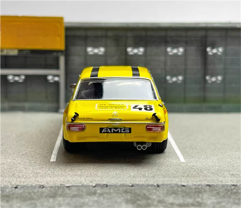 Liberty 64 Mercedes Benz 300SEL AMG W109 Yellow Pig 48# Limited Edition 999PCS ONLY 1:64 Car Pre-built Airliner Model Display view8