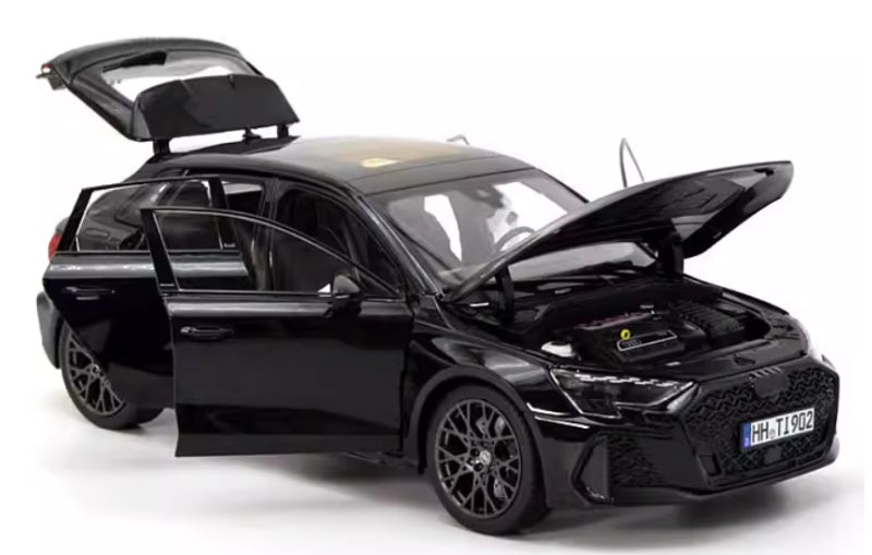 1:18 Audi RS3 A3 Norev Black Diecast Model view2