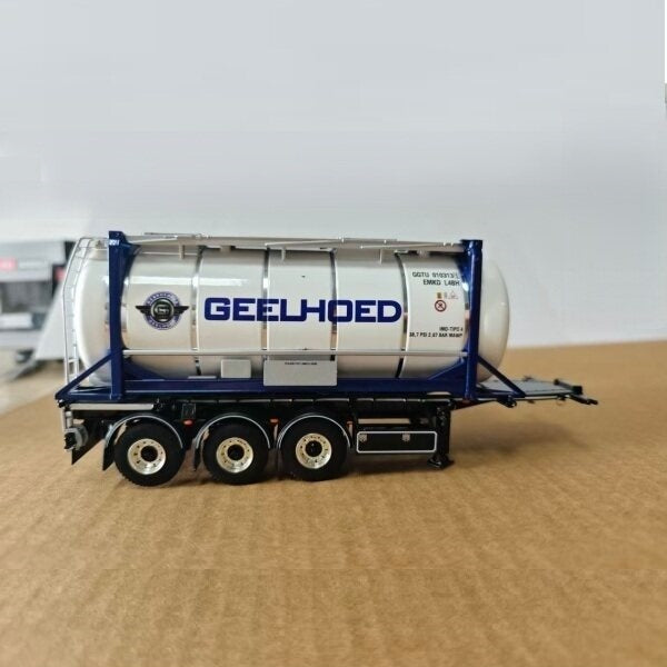 1:50 GEELHOED 30FT Container Trailer + 20FT Transfer Tank WSI DIECAST Model