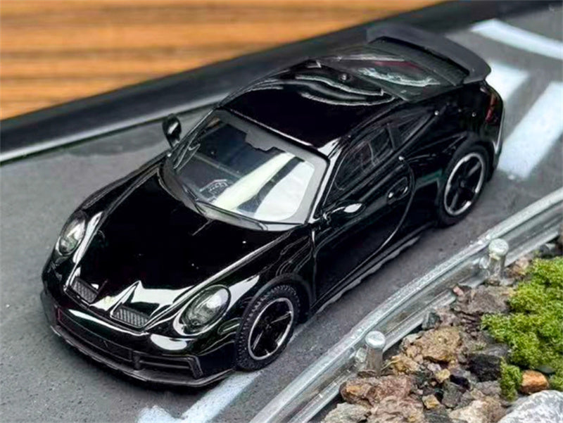 MINIGT Porsche 911 Dakar Black color box packaging 1:64 Car Pre-built Model view5