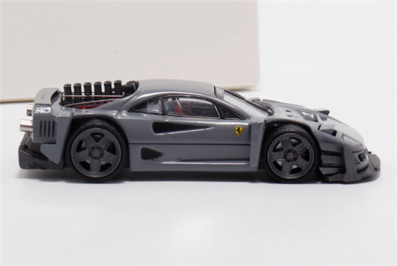Autobots Models Ferrari F40 Yasid sports car Explosive redesign grey 1:64 Car Pre-built Model view3