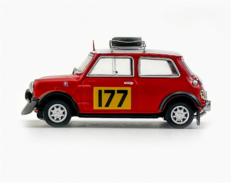 GCD Morris Cooper S Rallye Monte-Carlo 1967 #177 Red Right hand drive 1:64 Car Pre-built Model view3