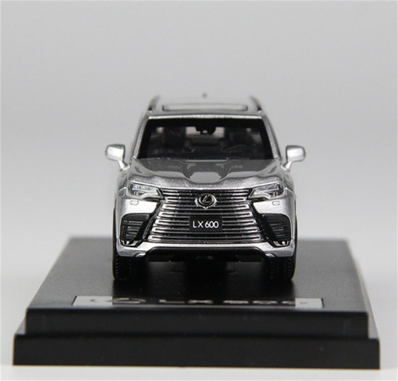LCD-MODELS Lexus LX600 SUV Titanium Silver 1:64 car Pre-built Model view3