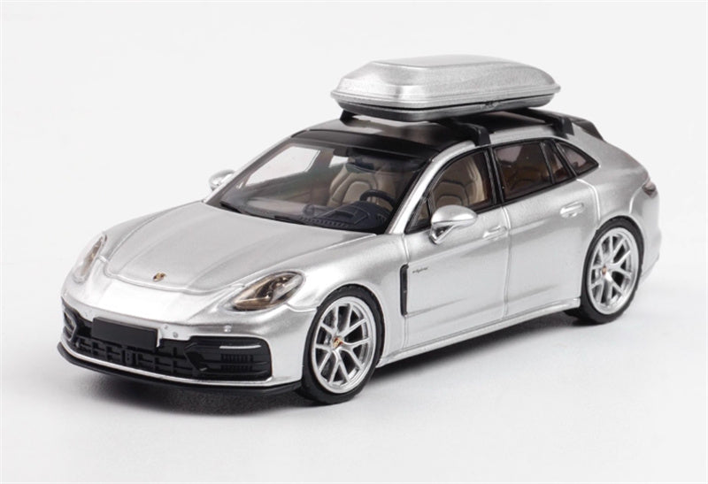 Rhino Model Porsche Panamera Hunting Edition Limited Edition 699PCS ONLY Silver - Comes with luggage 1:64 Car Pre-built Model view1