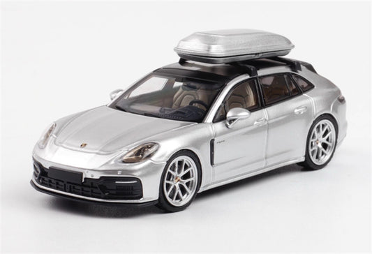 Rhino Model Porsche Panamera Hunting Edition Limited Edition 699PCS ONLY Silver - Comes with luggage 1:64 Car Pre-built Model view1