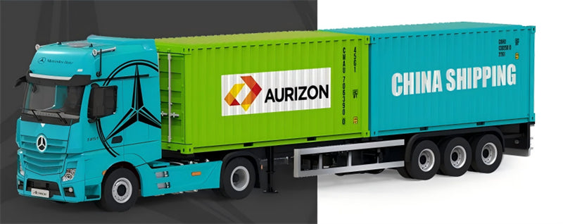 1:64 Mercedes-Benz Actros Blue Aurizon/China Shipping COOL.CAR DIECAST Trailer & Tractor Model