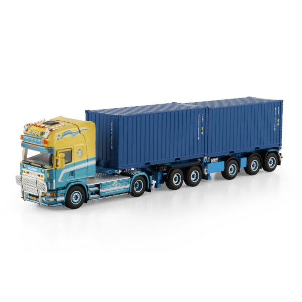 1:50 SCANIA JOHN V.D. MADE 4X2 + 2X20FT CONTAINER WSI Diecast Model