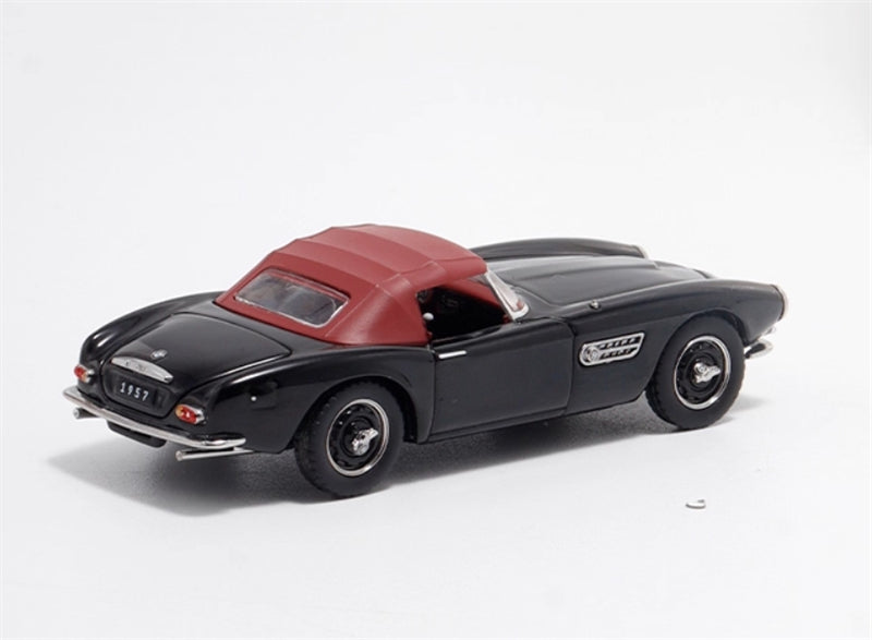 GFCC BMW 507 Roadster Retro Car 1957 Black Convertible Softtop 1:64 car Pre-built Model view6