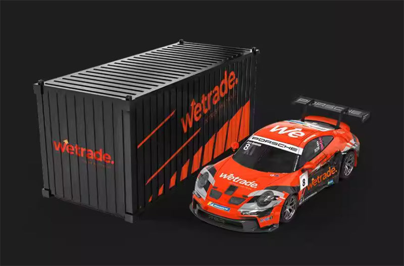 1:64 Porsche 911 GT3 orange-red MODERNART DIECAST Civil Car Model