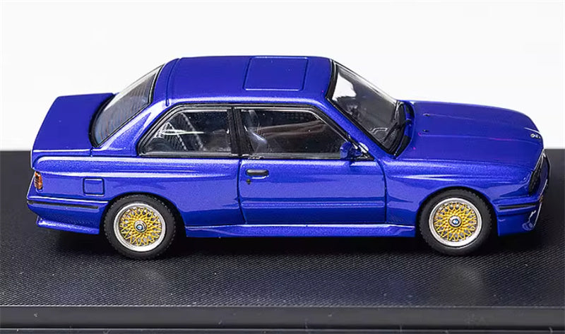 Mortal BMW M3 E30 Sport Evolution Openable Hood Detachable tail wing Pearl Blue Limited Edition 899PCS ONLY 1:64 Car Pre-built Model view3