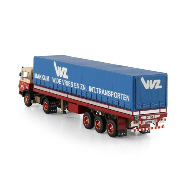 1:50 DAF W. DE VRIES & ZN 2600 4X2 CURTAINSIDER TRAILER 3 AXLE WSI   DIECAST Model