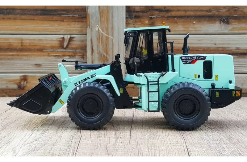 XGMA XG957HEV Hybrid new energy loader light blue 1:35 Truck Pre-built Airliner Model Display view5