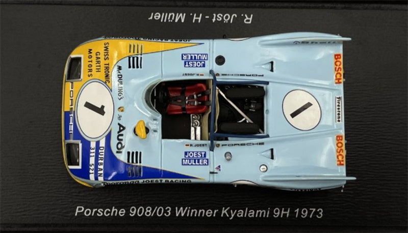 spark Porsche 908/03 Winner Kyalami 9H 1973 R.JOST-H.MULLER 1:43 Car Model view4