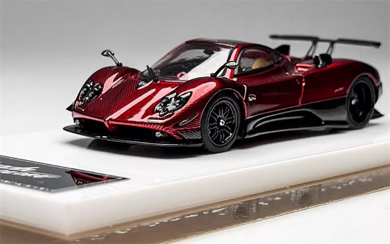 HH Model Pagani Zonda Tricolore Red carbon fiber - hardtop version 1:64 Car Pre-built Model view6