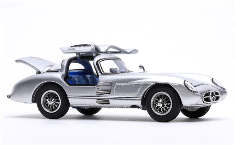 YS Model Mercedes Benz 300 SLR (W196S) Supercar Silver - Blue Inside Limited Edition 99PCS ONLY 1:64 Car Pre-built Model view3